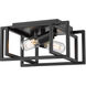 Tribeca 2 Light 12 inch Matte Black Flush Mount Ceiling Light, Damp