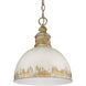 Alison 1 Light 12 inch Vintage Gold Pendant Ceiling Light in Antique Ivory, Medium