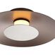 Luma LED 11.75 inch Coffee Silver Flush Mount Ceiling Light in Sand Nickel