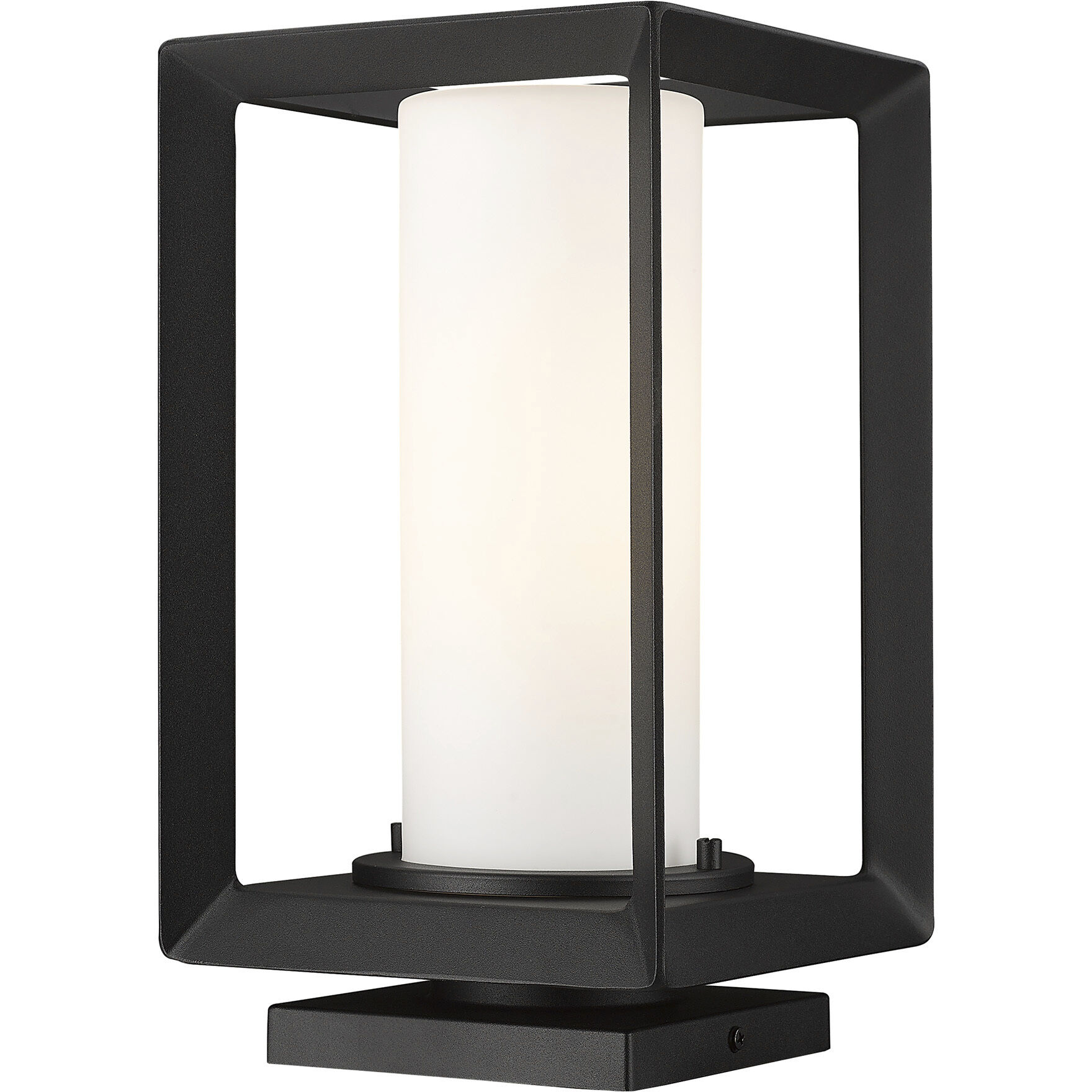 Smyth 1 Light 7.5 inch Natural Black Outdoor Pier Mount in Seeded Glass
