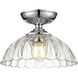 Audra 1 Light 11.75 inch Chrome Semi-Flush Ceiling Light
