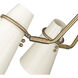 Reeva 5 Light 27.38 inch Modern Brass Chandelier Ceiling Light in Glossy Ecru