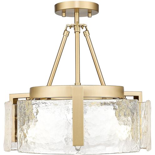 Aenon 3 Light 16.5 inch Brushed Champagne Bronze Semi-Flush Ceiling Light