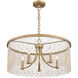 Marilyn 25 inch 60.00 watt Peruvian Gold Chandelier Ceiling Light in Crystal Strands
