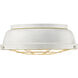 Bartlett 2 Light 14 inch French White Flush Mount Ceiling Light, Damp