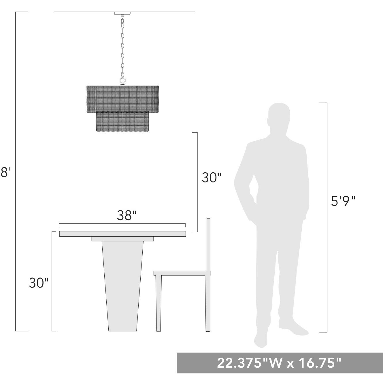 Erma 6 Light 22.38 inch Matte Black Chandelier Ceiling Light