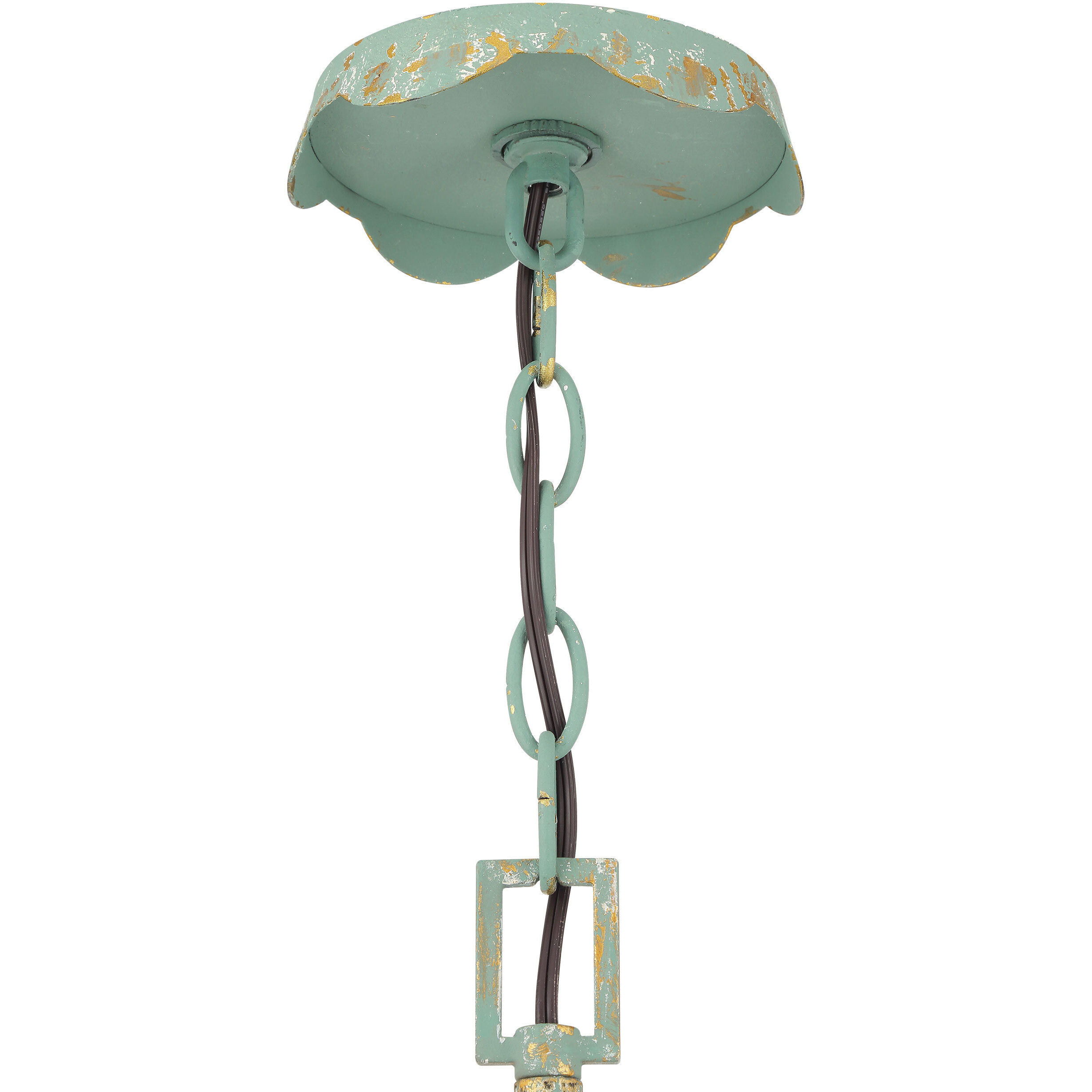 Cheshire 31.25 inch 60.00 watt Antique Teal Chandelier Ceiling Light