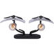 Calla 2 Light 14.75 inch Natural Black Vanity Light Wall Light