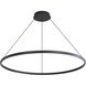 Veritas LED 47.25 inch Sand Black Ring Chandelier Ceiling Light