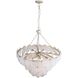 Cascada 13 Light 31.75 inch Aegean Silver Pendant Ceiling Light in Cirrus Cloud Glass, 3 Tier