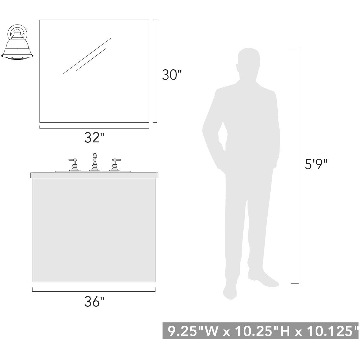 Bartlett 1 Light 9.25 inch French White Wall Sconce Wall Light, Damp