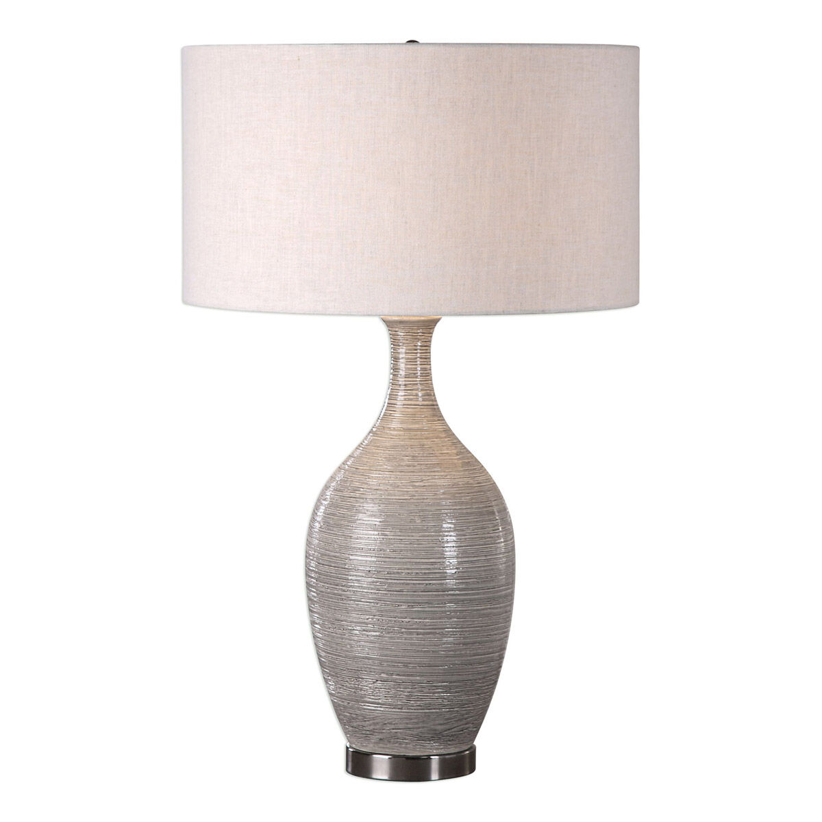 Dinah 31 inch 150 watt Gray Table Lamp Portable Light, Jim Parsons