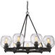 Galveston 37 inch 60.00 watt Rubbed Bronze Chandelier Ceiling Light, Large