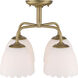 Dorinda 4 Light 18 inch Brushed Champagne Brass Semi-Flush Mount Ceiling Light
