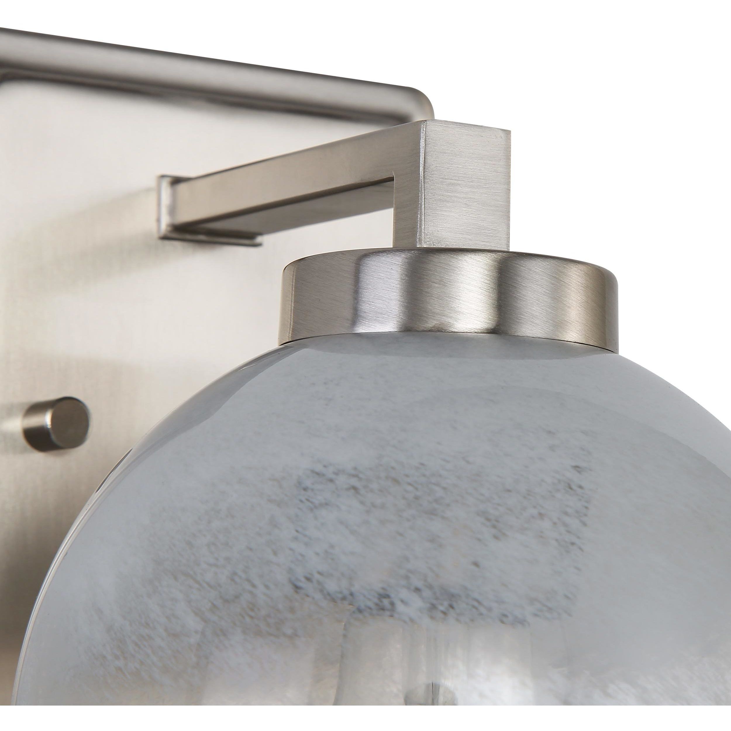 Yep Elliott Vanity Wall Light in Pewter, Clear Glass