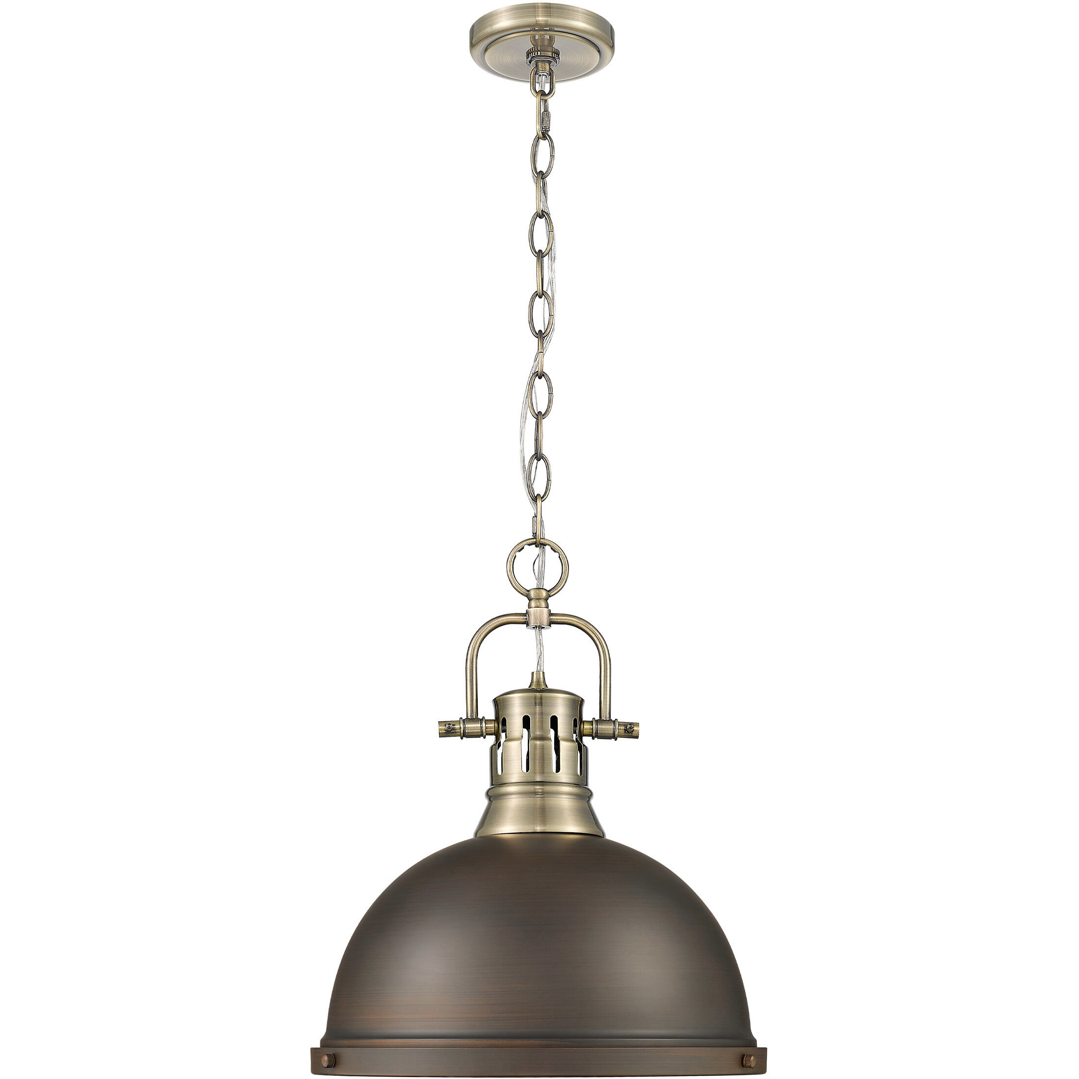 Yep Duncan Pendant Ceiling Light in Aged Brass, Rubbed Bronze