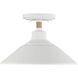 Journey 1 Light 12 inch Natural White Semi-Flush Ceiling Light