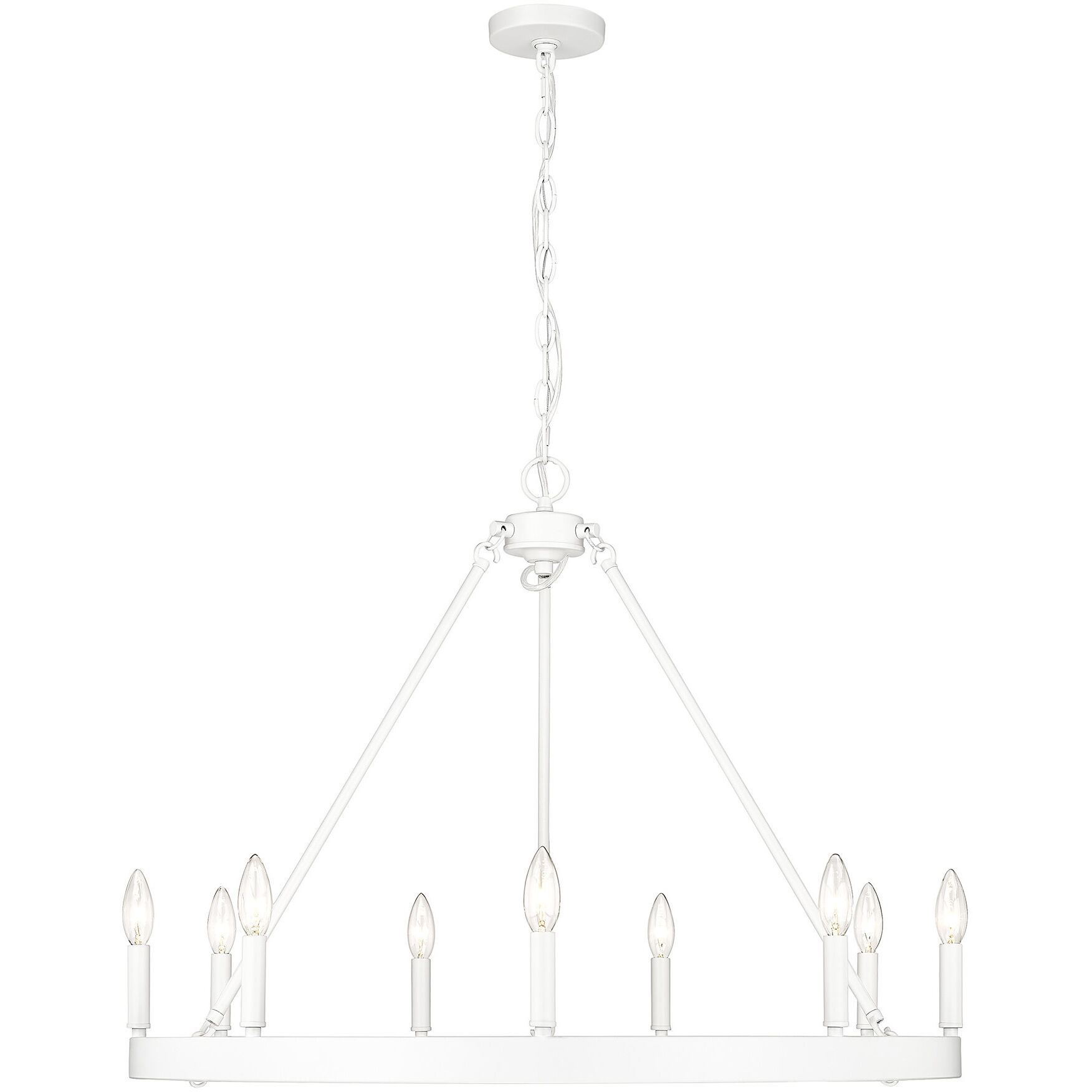 Alastair 9 Light 32 inch Matte White Chandelier Ceiling Light