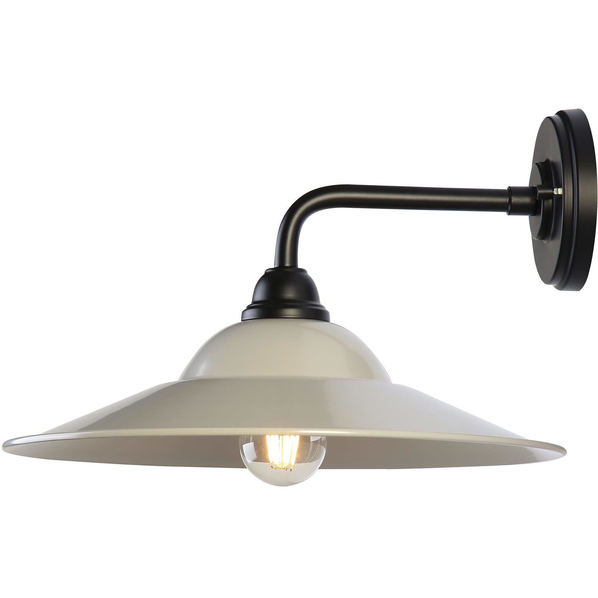 Yep Croma 1 Light 15.5 inch Matte Black Outdoor Wall in No Glass, Warm Gray