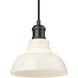 Yep Carver Pendant Ceiling Light in Matte Black, Vintage Milk Glass