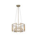 Marco 4 Light 16 inch White Gold Semi-flush Ceiling Light, Convertible