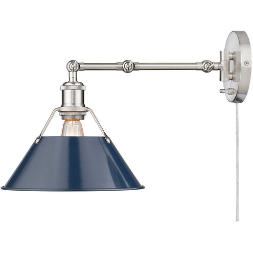 Orwell 1 Light 10 inch Pewter Articulating Wall Sconce Wall Light in Navy, Adjustable
