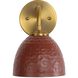 Shepard 1 Light 6.25 inch Modern Brass Wall Sconce Wall Light in Russet Clay