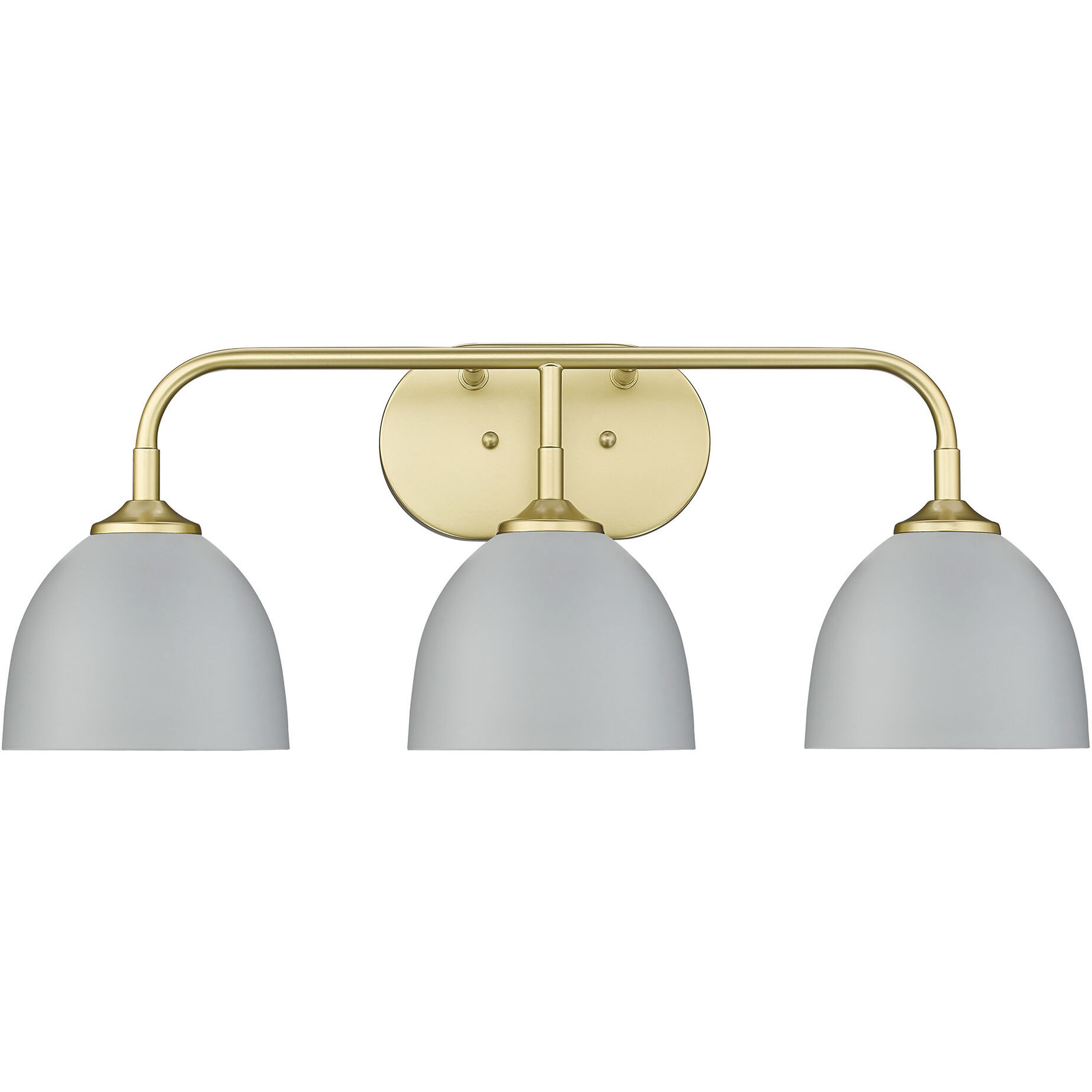 Yep Zoey Vanity Wall Light in Olympic Gold, Matte Gray