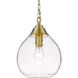 Ariella 1 Light 10 inch Brushed Champagne Bronze Mini Pendant Ceiling Light in Clear Hammered, Small