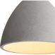 Aethera LED 7 inch Grey Cement Pendant Ceiling Light
