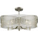 Zara 5 Light 25.63 inch White Gold Semi-Flush Ceiling Light