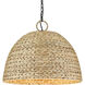 Rue Pendant Ceiling Light in Woven Sweet Grass