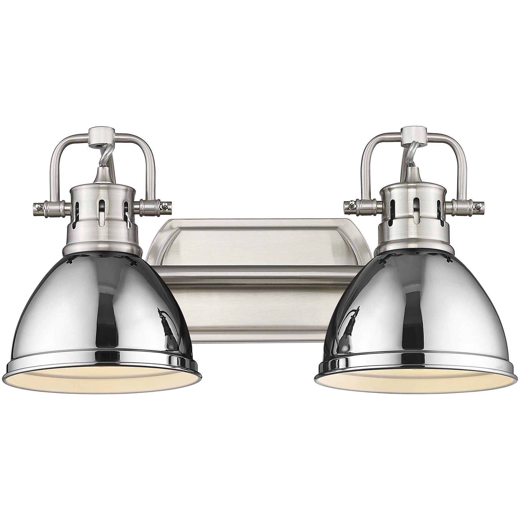 Yep Duncan Vanity Wall Light in Pewter, Chrome