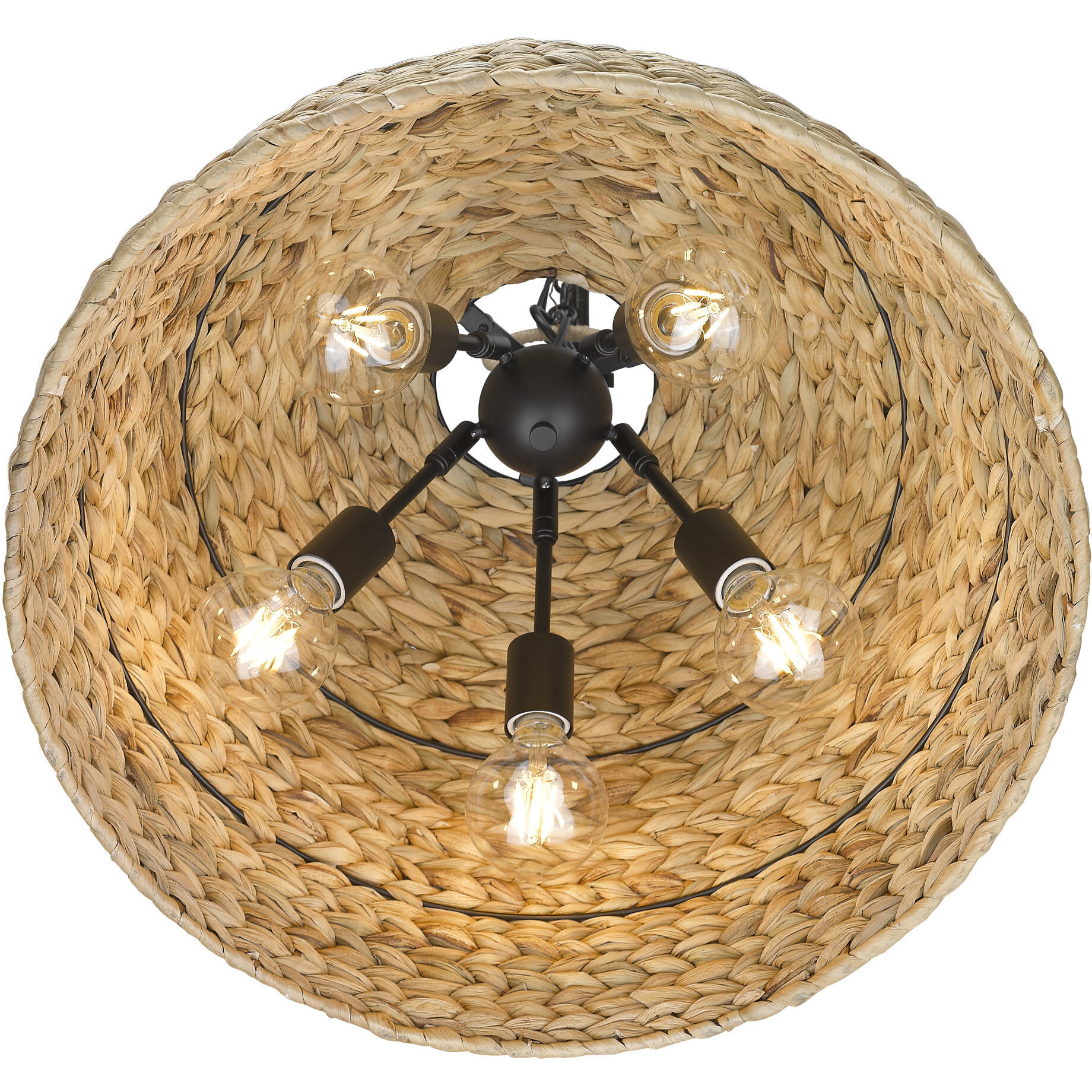 Rue Pendant Ceiling Light in Woven Sweet Grass