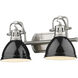 Yep Duncan Vanity Wall Light in Pewter, Black