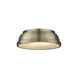 Duncan 2 Light 14 inch Aged Brass Flush Mount Ceiling Light, Damp