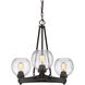 Galveston 24.25 inch 60.00 watt Rubbed Bronze Chandelier Ceiling Light, Mini