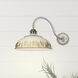 Kinsley 1 Light 14 inch Aged Galvanized Steel Swing Arm Wall Lamp Wall Light in Antique Ivory