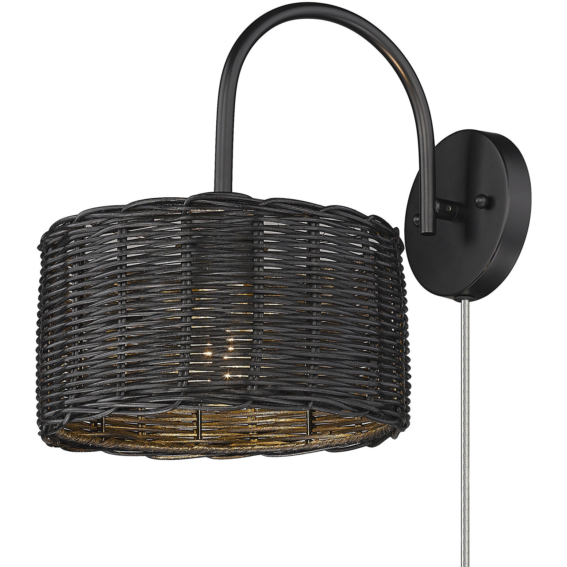 Erma 1 Light 9 inch Matte Black Wall Sconce Wall Light
