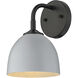Yep Zoey 1 Light 6.38 inch Matte Black Wall Sconce Wall Light in Matte Gray