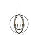 Colson 6 Light 26 inch Etruscan Bronze Chandelier Ceiling Light in No Shade