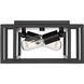 Tribeca 2 Light 12 inch Matte Black Flush Mount Ceiling Light, Damp