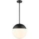 Dixon Pendant Ceiling Light in Matte Black, Large