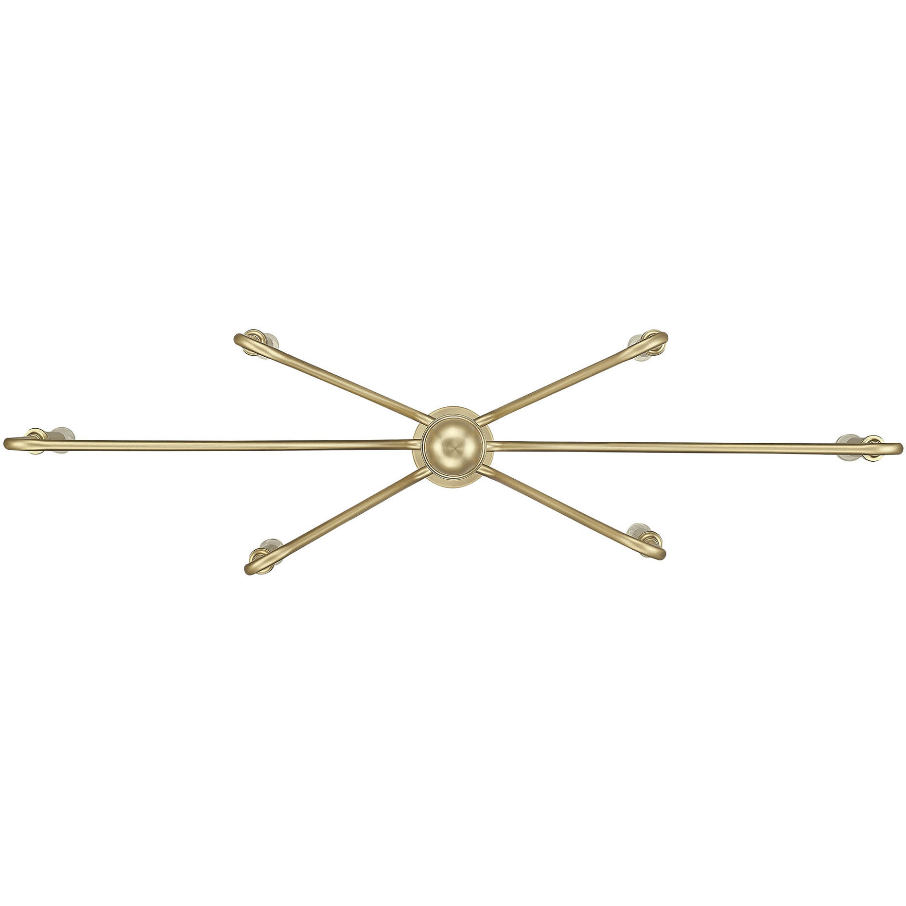 Yep Kennedy Island Light Ceiling Light in No Shade, Brushed Champagne Brass