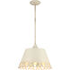 Eloise 3 Light 15.38 inch Antique Ivory Pendant Ceiling Light