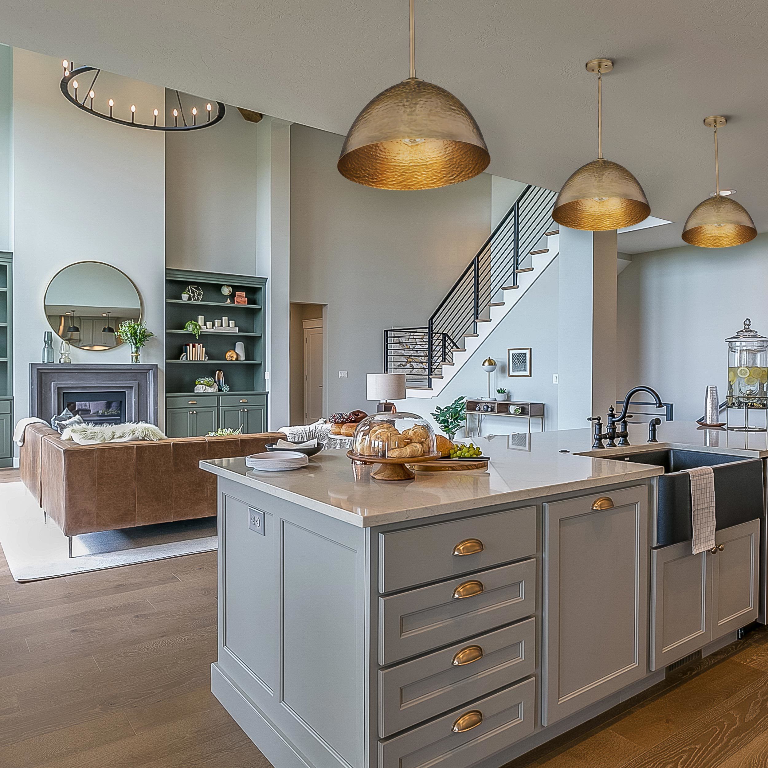 Shepard 1 Light 16 inch Modern Brass Pendant Ceiling Light