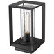 Smyth 1 Light 7.5 inch Natural Black Outdoor Pier Mount in Seeded Glass