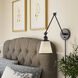 Yep Equinox 1 Light 5.88 inch Matte Black Swing Arm Wall Lamp Wall Light in White with Black Trim