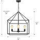 Wesson 4 Light 21 inch Matte Black Chandelier Ceiling Light