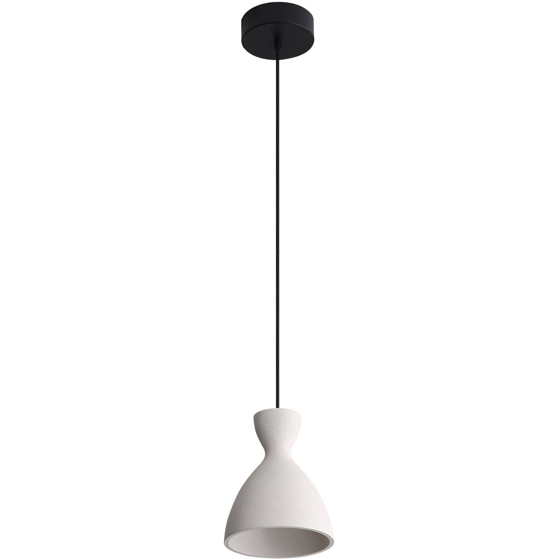 Aethera Pendant Ceiling Light in White Sandstone Cement